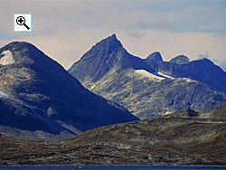 The sharp Falketind seen from Tyin to the south east