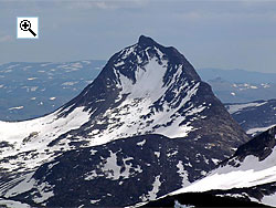 Mjølkedalstind from Saksi to the north west