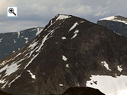 Kvitskardtind from Slettmarkpiggen to the west