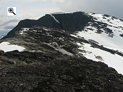 The summit of Slettmarkh seen from its north ridge