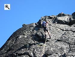 The middle crag on the West Ridge of Midtre Torfinnstind