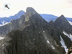 Vestre Leirungstind seen from Austre Leirungstind