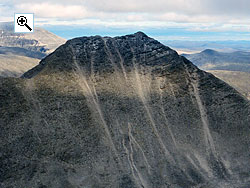 Storsmeden with the west ridge descending to the saddle on the right